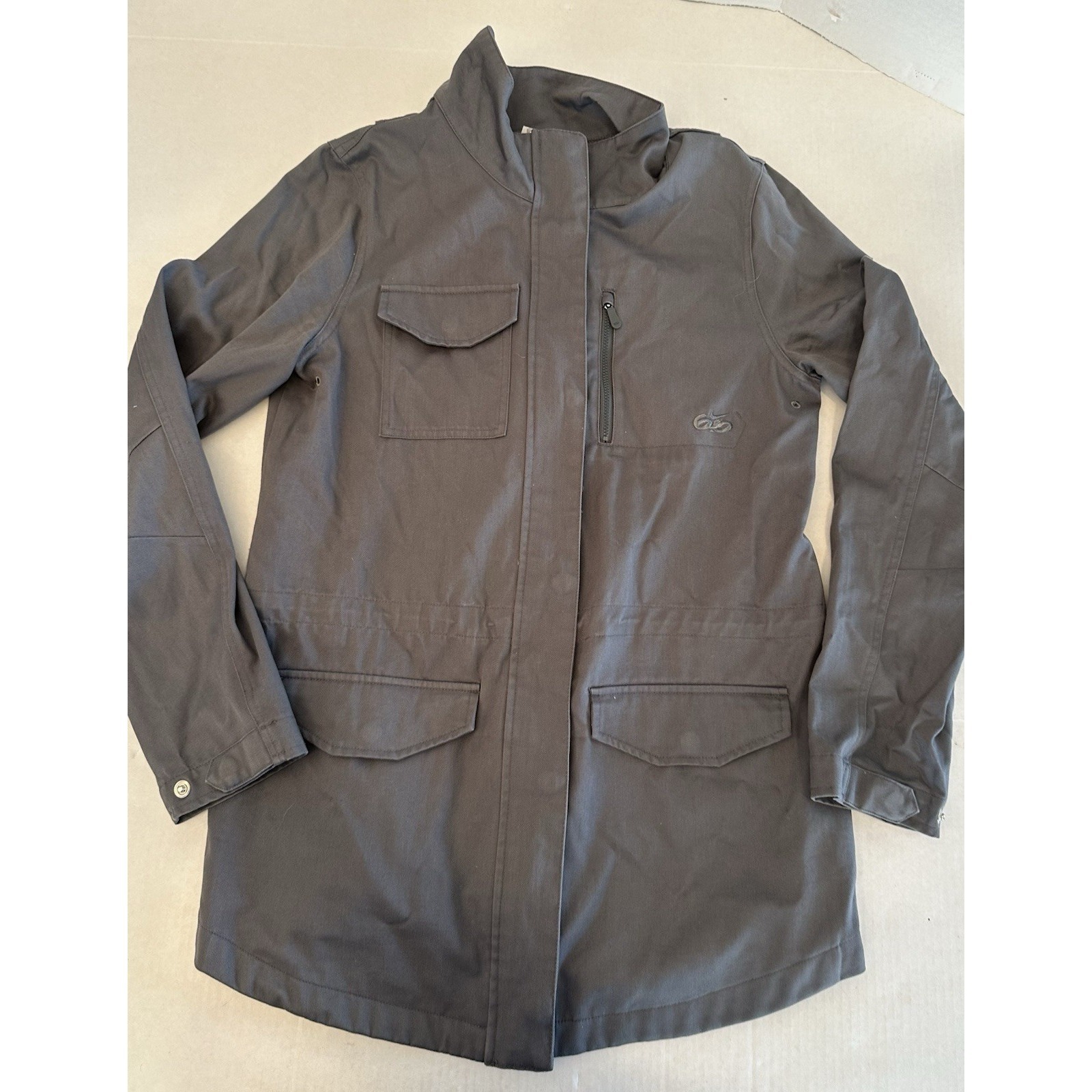 Nike 6.0 Utility Jacket Zip Front Drawstring Waist Gray Women's Size Medium